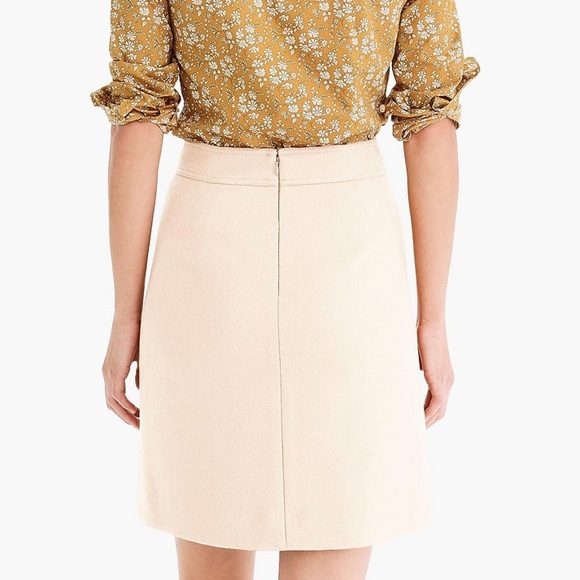 NWT Ivory Princess Mini Skirt in Double-Serge Wool - Picture 2 of 6